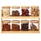 Basicwise Minimalist Two-Tier Bamboo Lazy Susan Turntable with 8 Pcs 12 oz Airtight Lid Glass Jars, Versatile Spice Rack Organizer, Perfect for Kitchen Countertops, Dining Tables, and Pantry Cabinets